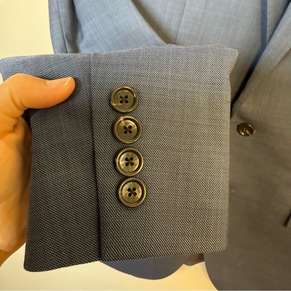 J.Crew Ludlow Tollegno 1900 Blue Italian Wool Suit Jacket Size 40R NWT - Picture 5 of 12